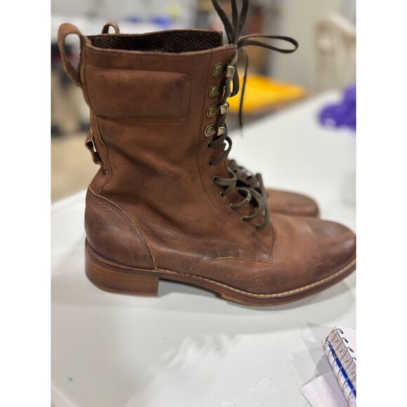 Nike Air Leather Combat Boot Brown Speed Hook Heritage Casual Men’s 9.5 Rare - Picture 10 of 10